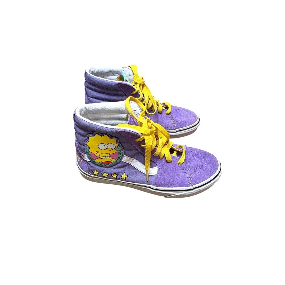 Vans‎ Lisa Simpson "For President" Purple High-Top Sneakers Women's Size 7